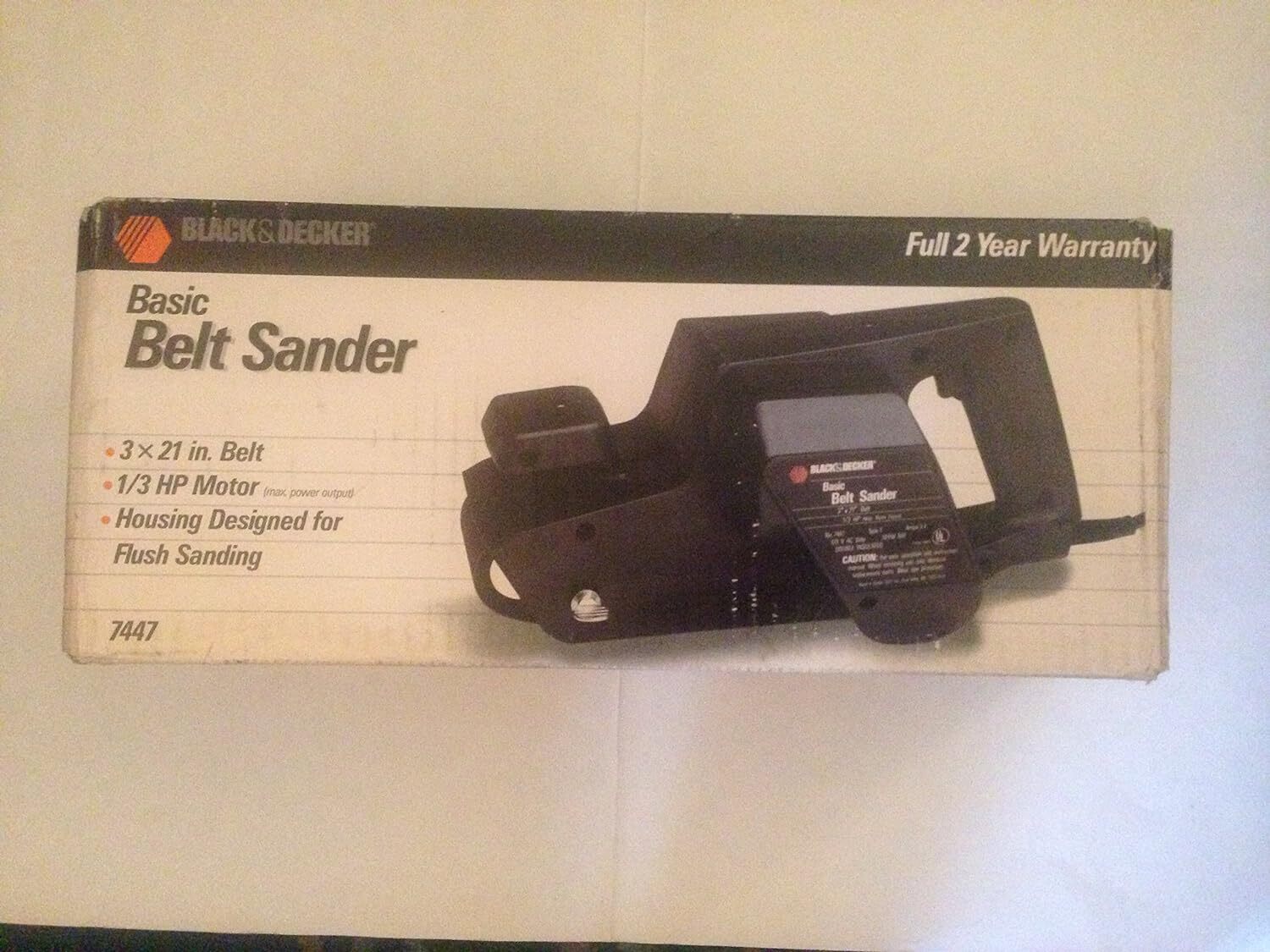 Black & Decker Basic Belt Sander Model 7447, 3x21 in. Belt, 1/3 HP