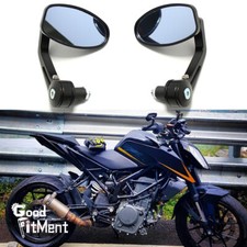 Pair Motorcycle 7/8" Bar End Rearview Side Mirrors For 125 200 390 690 890 1290