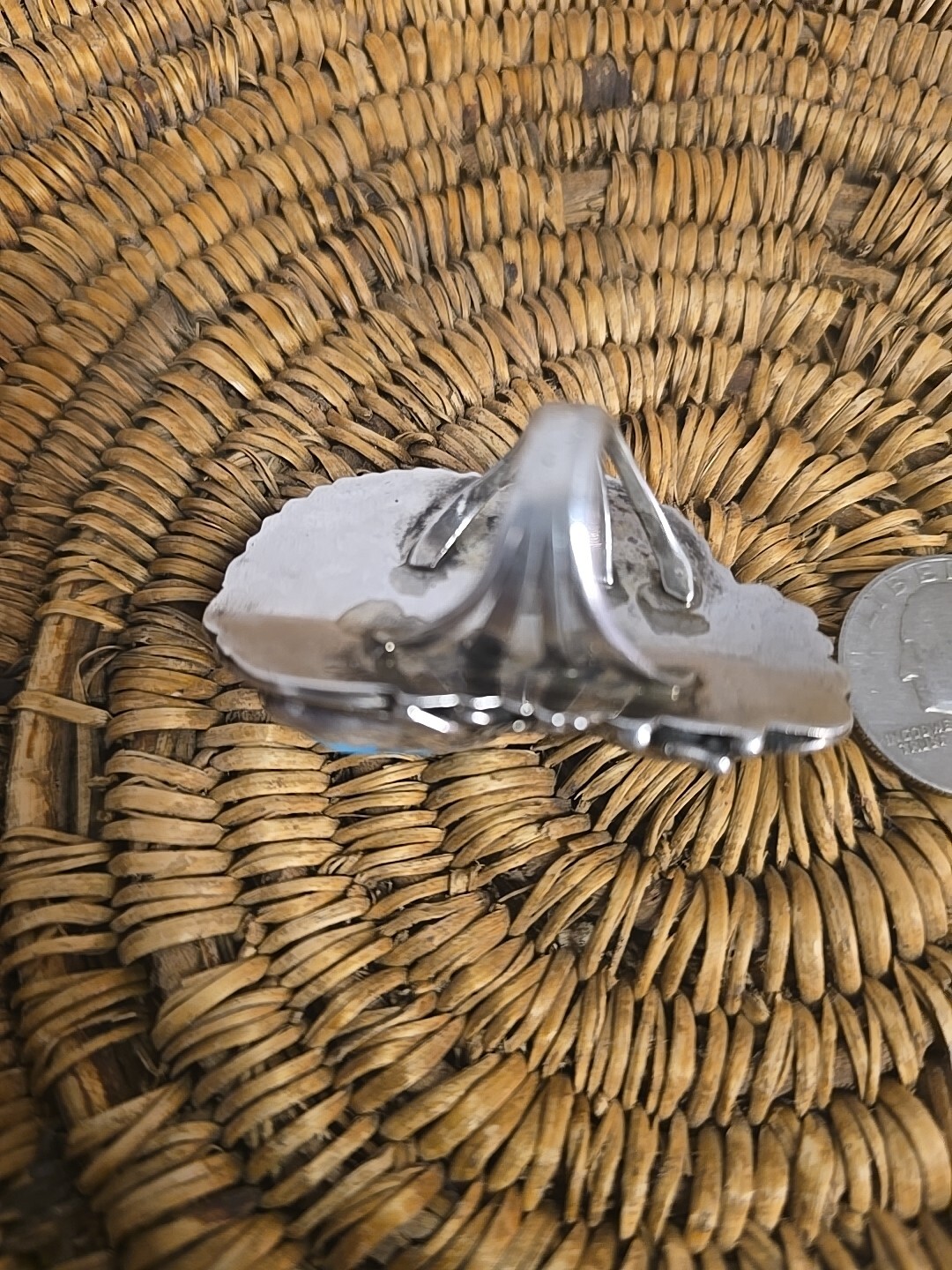 Vintage Huge Statement Ring S8 Native American Na… - image 11