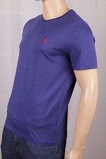 Polo Ralph Lauren Navy Blue Classic V-Neck Tee T-Shirt Red Pony NWT