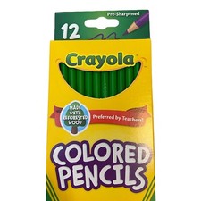 New Crayola Colored Pencils 12 Count Yellow Green