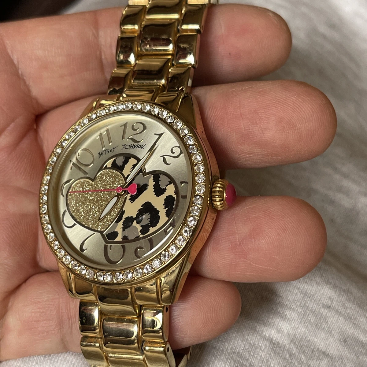 Betsey johnson leopard watch hot sale