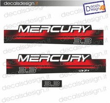 Adesivi motore marino fuoribordo Mercury 3.3 cv  gommone barca stickers
