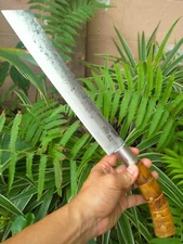 Handmade Cutting Parang Thai-Machete knife 12.1” File steel forged,Bamboo handle