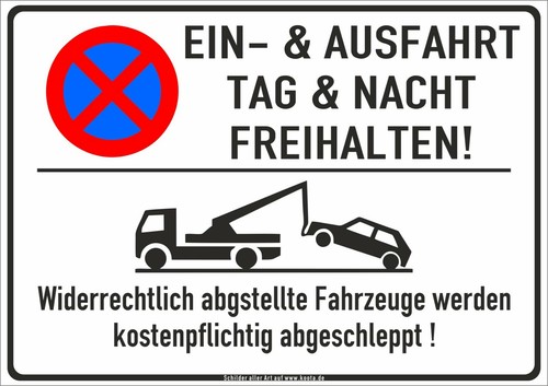 Parkplatz Schilder Parkverbotsschild Parkverbot Ausfahrt Hinweisschilder 2F - Bild 22 von 38