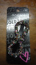 SCUNCI BARETTE BEADED - MULTI COLOR -NEW