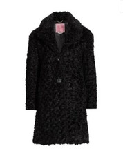 Kate Spade Black Mainline Teddy Coat Size M