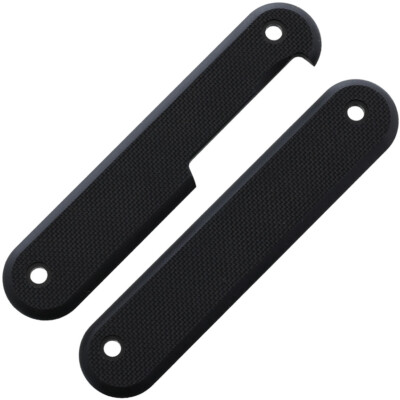 MKM-Maniago Knife Makers Malga 6 Black G10 Knife Handles Scales XMP06GBK