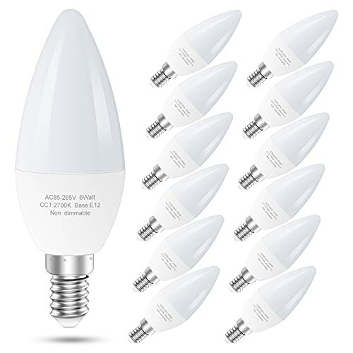 LED Kandelaber Leuchtmittel E12 LED Leuchtmittel für Deckenventilator 60 Watt LED Kandelaber Sockel - Bild 1 von 7