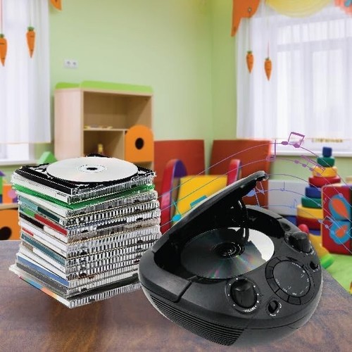 Portable Boombox CD Player AM/FM Radio Stereo AUX Music Player Display Search on - Picture 3 of 10