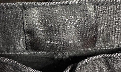 Mackeen Mens Black MK 200 TBV Josiah Skinny Leg Graphic Jeans Denim Size 36x32 - Picture 8 of 14