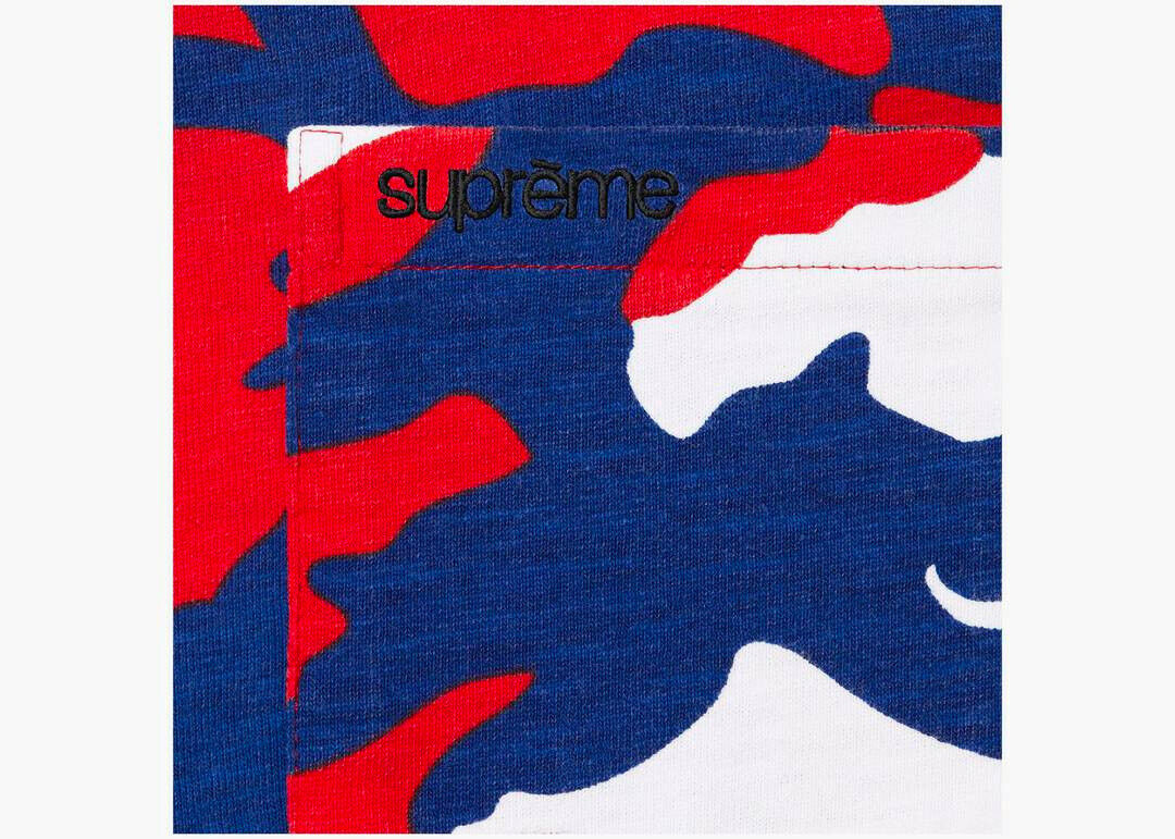 NEW Supreme S/S Pocket Tee T-Shirt Size X-Large Red Camo NEW Supreme S/S Pocket Tee T-Shirt Size X-Large Red Camo