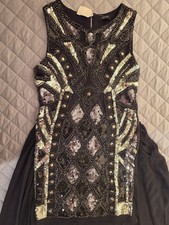 Verty- Women's Black Dress with Rhinestones - Size S