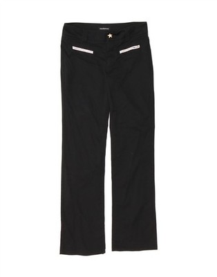 ROCCOBAROCCO Damen Bootcut Freizeit Hose IT 43 Medium W29 L31 Schwarz BF05