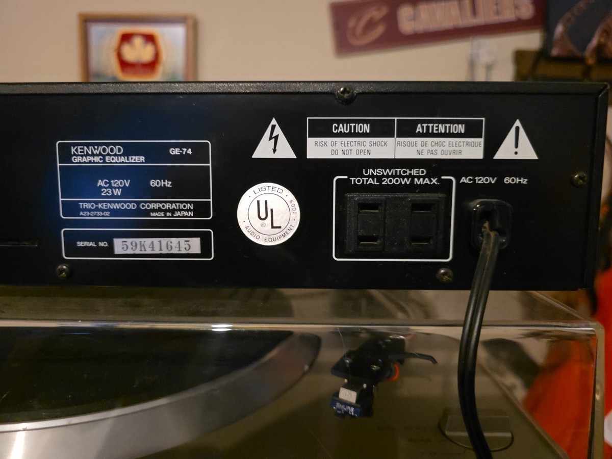 Kenwood GE-74 Graphic Equalizer With Reverberation Amplifier