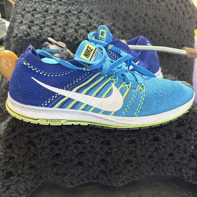 Nike Zoom Flyknit Streak Blue Glow Ghost Green Men's Running Shoes 10 835994-414