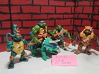 TMNT vintage Cave Turtle Lot With 1 Dingy Dino (Missing Horn) Not Complete