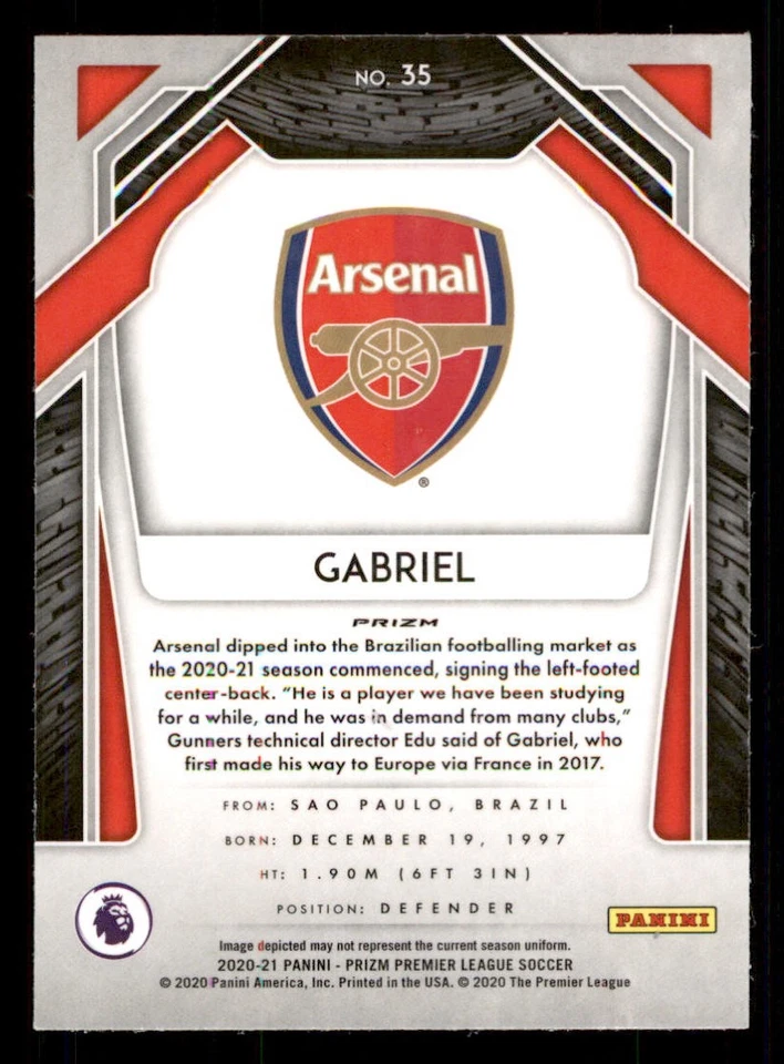 2020-21 Panini Prizm English Prizms Red White and Blue #35 Gabriel - Image 2 of 2