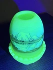 Fenton Custard Glows Mountain Reflections Fairy Lamp 1981 READ