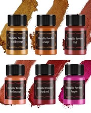 Luckymica Metallic Pigment Powder for Epoxy Resin, 6 Jars Vibrant