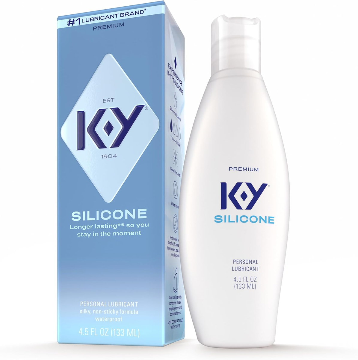Silicone Lube, Premium Personal Lubricant, Silicone-Based Formula, Safe to  Use w