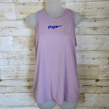 NIKE Yoga Active Tank Top Womens S Dri-Fit Athleisure Muscle Tee Purple DJ8233