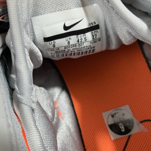 Nike Zoom ZM Air 2K A00269-007 Lace Up Gray Orange Sneaker Shoes Sz 9 NWOB - Picture 4 of 19