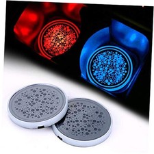 ACODABLEM 2 Pack LED Cup Holder Lights, Car Coaster with 7 Colors Balloon