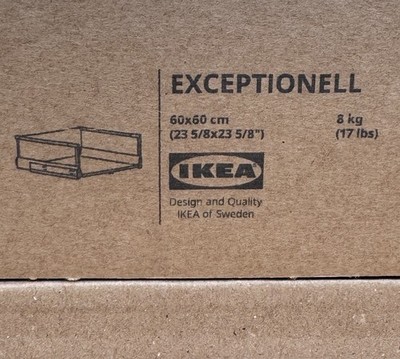 IKEA Exceptionell Metod 60 x 60 hoch vollauszug Schublade weiß 704.478.08