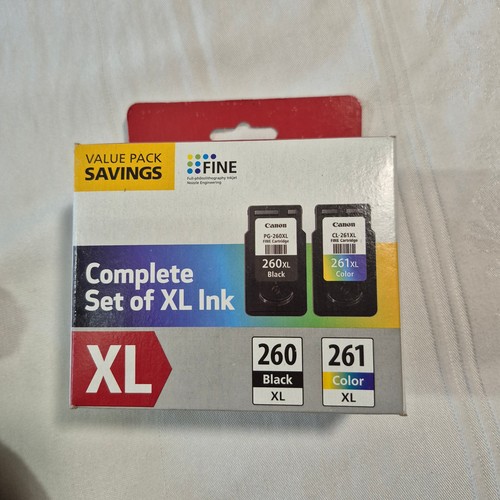 CANON PRINTER INK COMPLETE SET 260XL BLACK AND 261XL COLOR