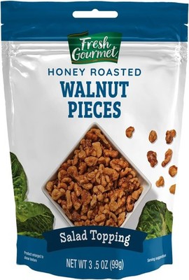 Glazed Walnut Pieces | Honey Roasted Flavor |3.5 Ounce, Pack of 9 | Crunchy