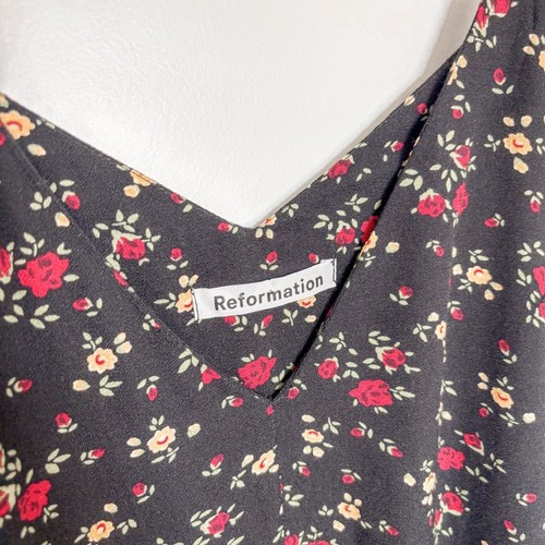Reformation Bates Floral Sleeveless Midi Slit Dress Rebecca - Picture 3 of 6