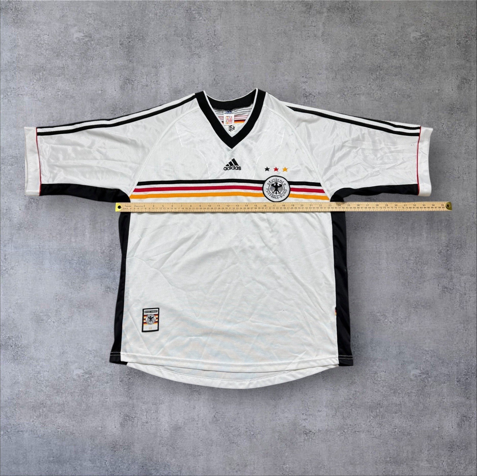 Vtg 1998-99 Adidas Germany National Soccer Blank Jersey Football Kit XL
