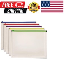 Poly Zip Envelope, Plastic Expanding File Pockets, Clear Zipper Pouches, Plas...