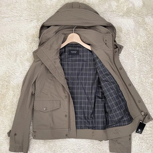Giacca con cappuccio Burberry Black Label beige Nova Check 2WAY taglia M US:S autentica