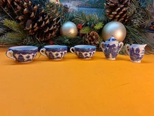 Grancrest Painted Minature Tea Party Dishes , 6 Pieces For 1 Price.