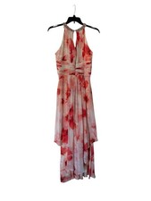 Eliza J Embellished Floral Print Chiffon Gown - Size 12