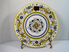 Ceramics Ceramica Cuore Deruta Style Dinner Plate Dishwas/Microwave Safe 11" NEW