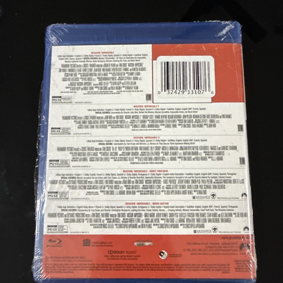RATE PROMO ED. Mission: Impossible 5 Movie Collection (Blu-ray, 2008) 5-Disc Set - Image 2 of 2