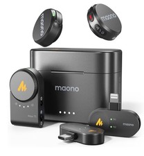 Wireless Lavalier Microphone for iPhone/Android/Camera/PC, Mini Lapel Mic with