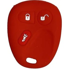 Key Fob Cover: 3 Buttons Remote Case Protector Fit for 2002 to 2009 10377295-Red