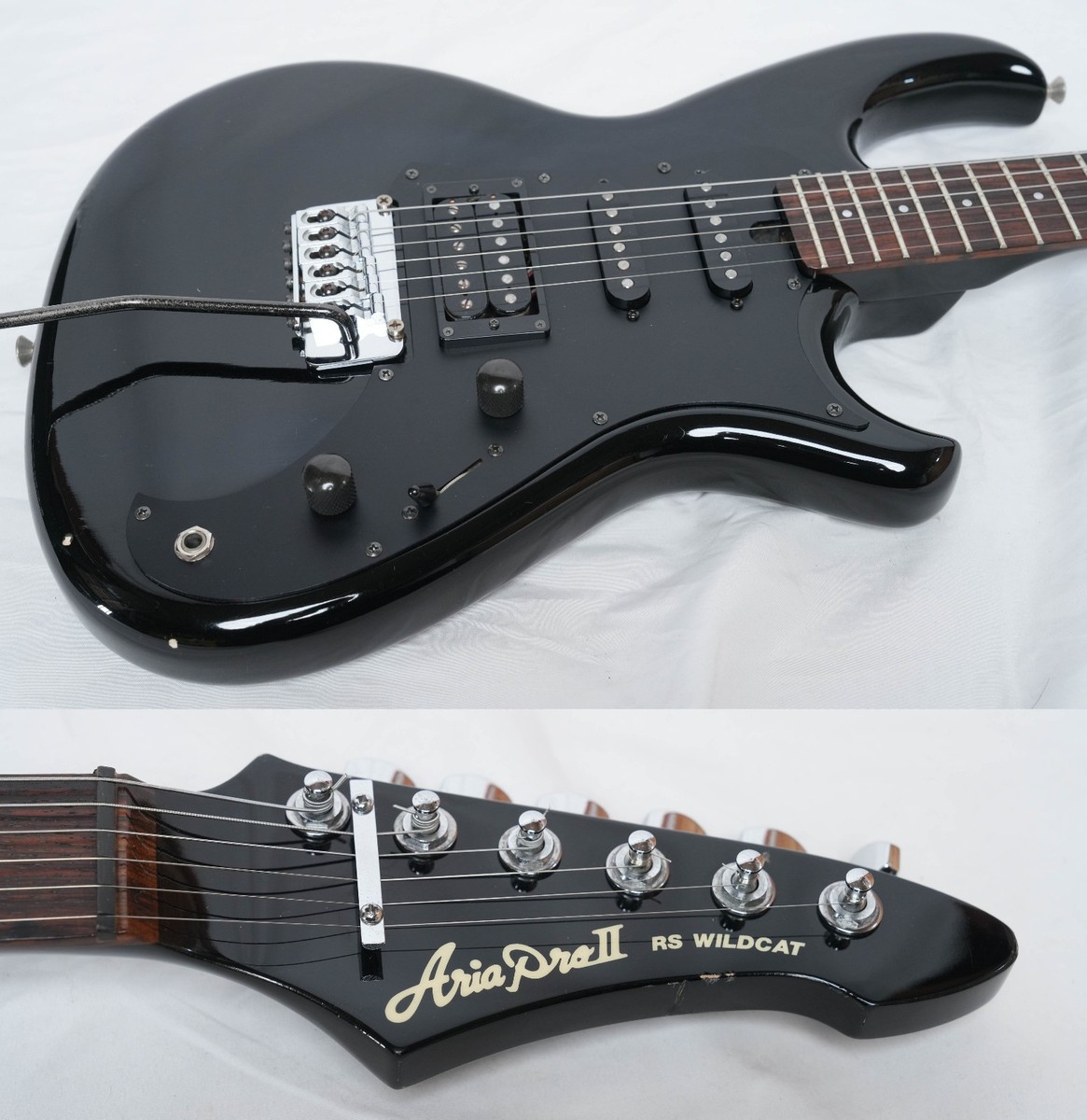 Aria Pro II RS WILD CAT BLACK Made in Japan MATSUMOKU Vintage Ship