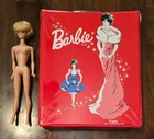 Vintage Bubble Cut Barbie, Red Ponytail Enchanted Evening Carrying Case + extras