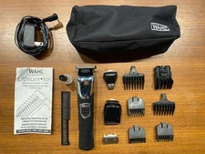 WAHL Lithium Ion Rechargeable Hair Beard Trimmer Kit Model 9854L *