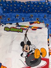 Disney Mickey Mouse Donald Goofy Crib Sheet Set Nautical Playground Baby Nursery