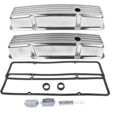 Finned Aluminum Tall Valve Covers with Bolts for Chevrolet Small Block 283 302 3