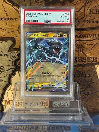 Zekrom ex 034/086 Sv: Black Bolt Holo PSA 10