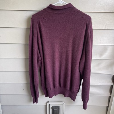 Ballantyne Mens 100% Cashmere Polo Knit Sweater Scotland Size 2XL
