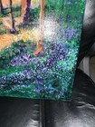 Pam Signed Small Original Impressionist Sunset Forest Path Canvas Painting — photo 5