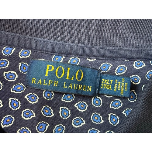 Polo Ralph Lauren Collar Shirt Men 2XLT Navy Paisley All Over Print Casual Golf - Picture 5 of 8